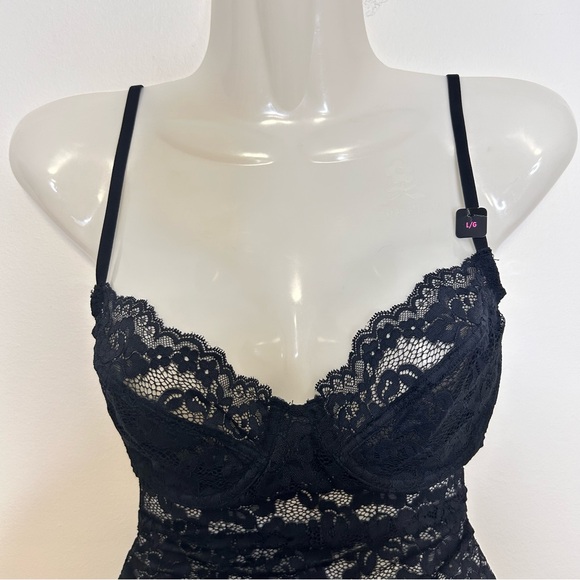 ◾️Lasenza Lace Lingerie Bodysuit With Criss Cross  Back Straps - Picture 2 of 11